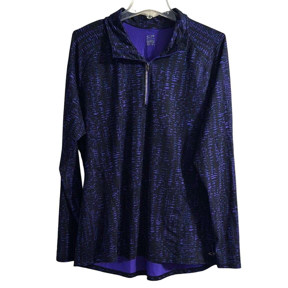 C9 by Champion Purple and Black Quarter-Zip Top